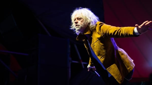 Bob Geldof performing onstage