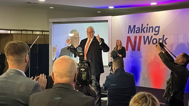 DUP leader Gavin Robinson at his party's conference