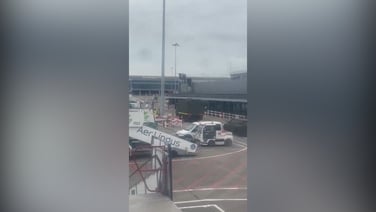 Security vehicles arrive at Dublin Airport