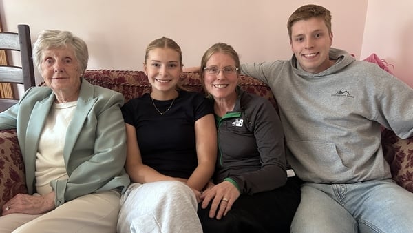 Kate O'Connor's mother Valerie, brother Ruari, sister Maeve and grandmother Madeline