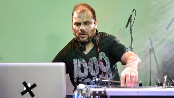 JD Twitch of Optimo performing onstage