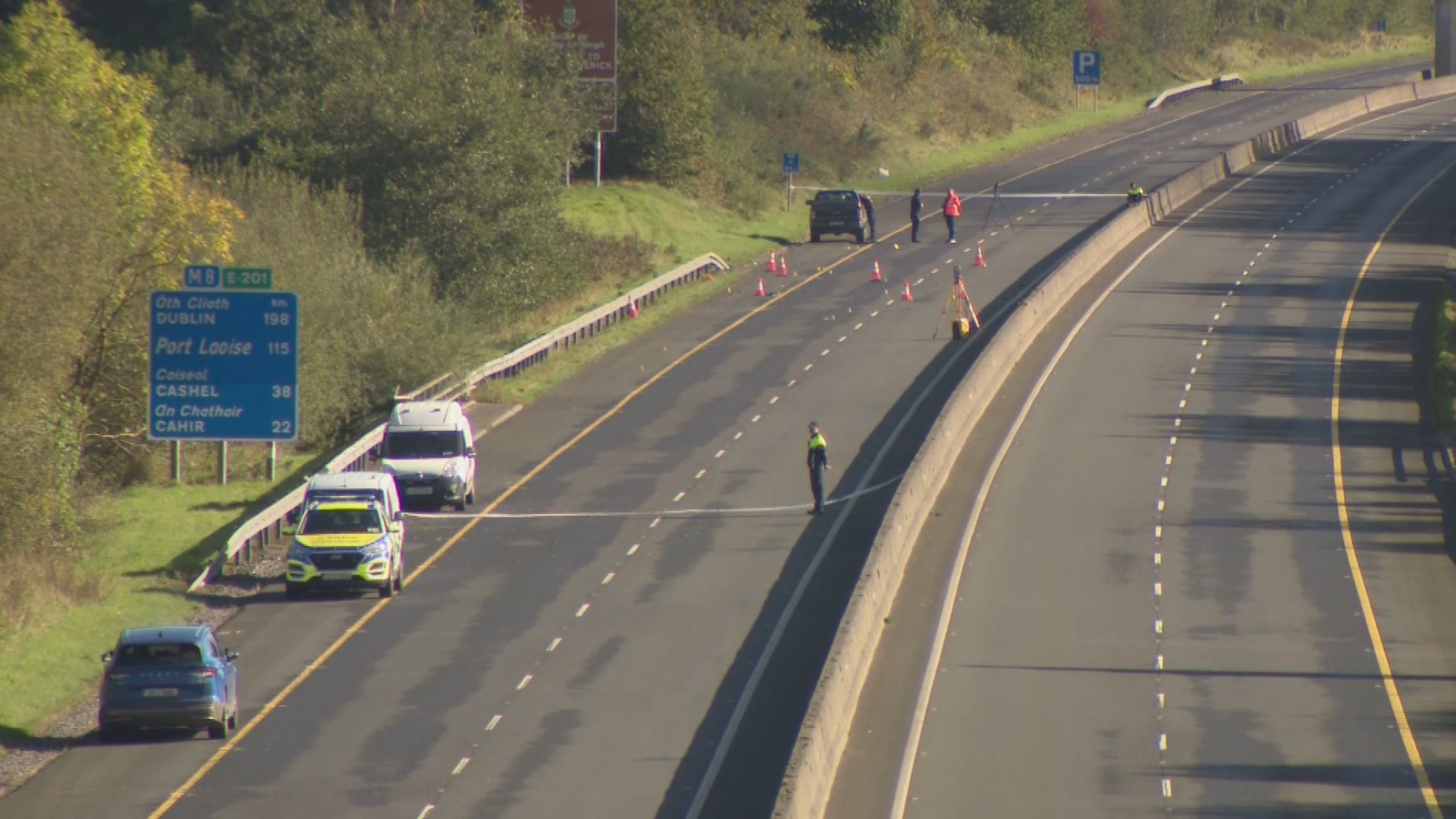 Man dies after being struck by car on M8 in Cork