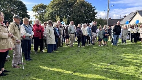 Hundreds of locals gathered at a green area in Donabate for the vigil