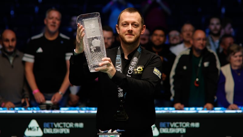 Mark Allen celebrates his English Open success
