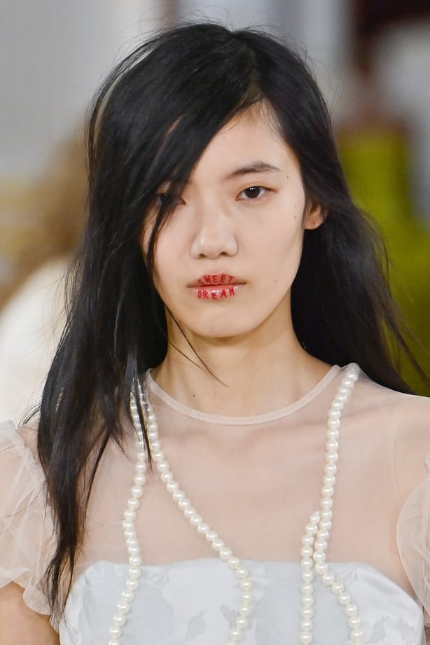 LONDON, ENGLAND - SEPTEMBER 21: A model walks the runway during the Simone Rocha Ready to Wear Spring/Summer 2026 fashion show as part of London Fashion Week September 2025 on September 21, 2025 in London, England. (Photo by Victor VIRGILE/Gamma-Rapho via Getty Images)