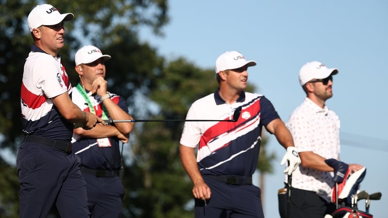 Team USA out for a practice round in their 2025 collection