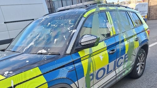 The vehicle has now been rendered unfit for use after its tyres were slashed and paint was thrown over it
