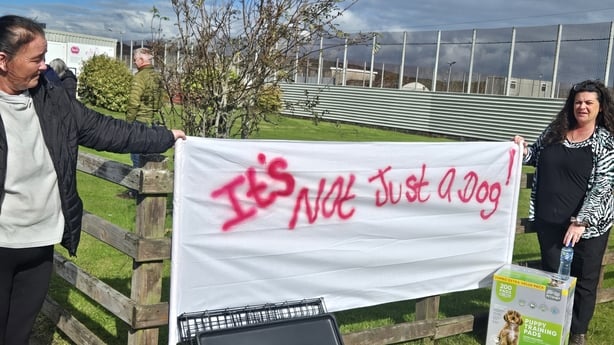 Protesters at Magilligan prison