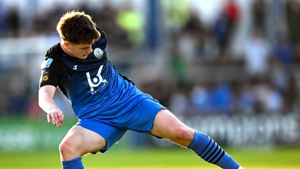 15 August 2025; Gavin McAteer of Finn Harps during the Sports Direct Men's FAI Cup third round match between Finn Harps and Bray Wanderers at Finn Park in Ballybofey, Donegal. Photo by Ramsey Cardy/Sportsfile