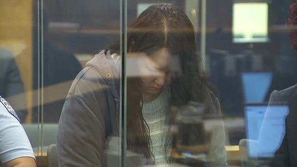Hakyung Lee, who was found guilty of killing her two children, is pictured in court in New Zealand