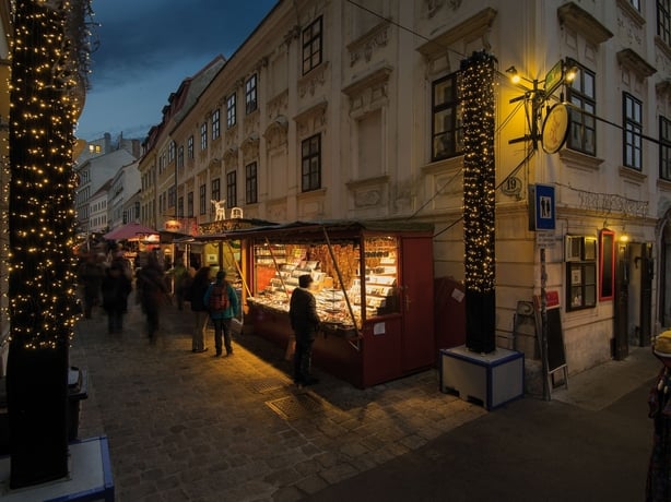 Christmas market in Vienna, Austria