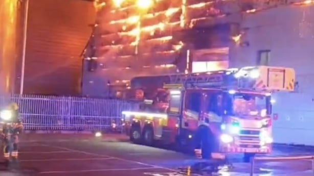 Dublin Fire Brigade on the scene of a fire in Park West Dublin