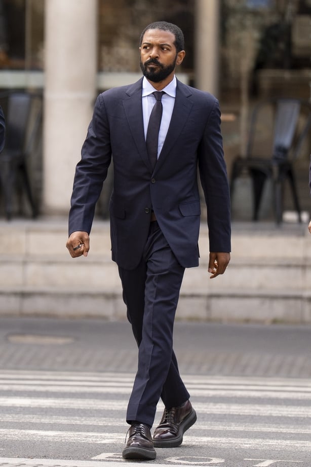 Noel Clarke arrives at the Royal Courts of Justice in London