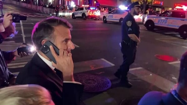 French President Emmanuel Macron calls Donald Trump