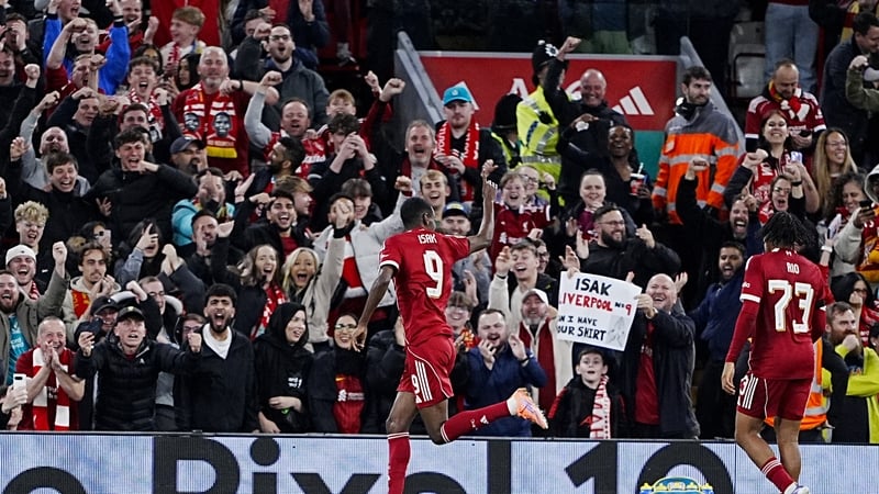 Alexander Isak broke the deadlock just before the break