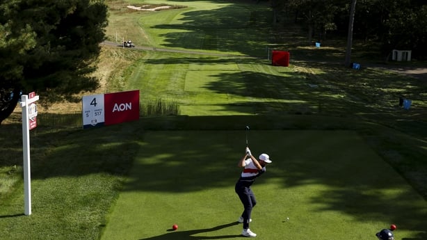 FARMINGDALE, NEW YORK - SEPTEMBER 22: Scottie Scheffler of Team United States tees off on the fourth hole during a practice round prior to the Ryder Cup 2025 at Black Course at Bethpage State Park Golf Course on September 22, 2025 in Farmingdale, New York. (Photo by Jamie Squire/Getty Images)