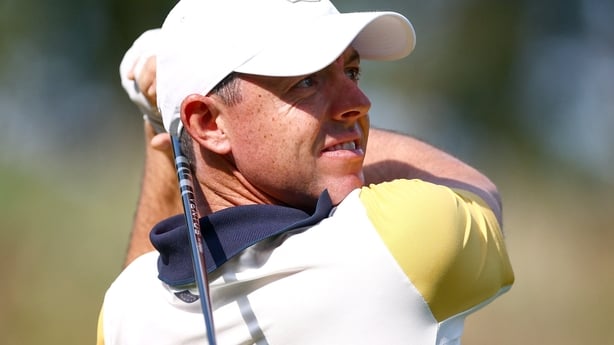New York , United States - 23 September 2025; Rory McIlroy of Europe during a practice round before the 2025 Ryder Cup at Black Course at Bethpage State Park Golf Course in Farmingdale, New York, USA. (Photo By Vaughn Ridley/Sportsfile via Getty Images)