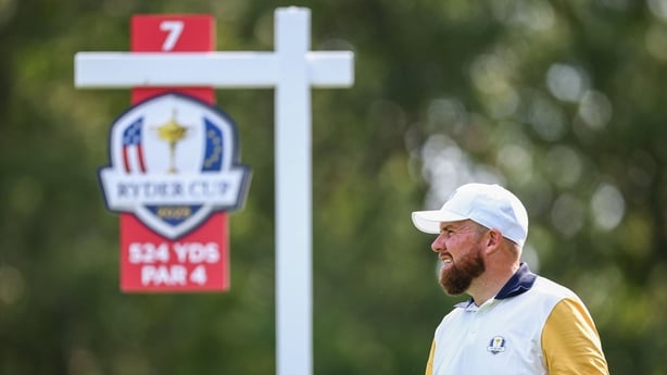 New York , United States - 23 September 2025; Shane Lowry of Europe during a practice round before the 2025 Ryder Cup at Black Course at Bethpage State Park Golf Course in Farmingdale, New York, USA. (Photo By Vaughn Ridley/Sportsfile via Getty Images)