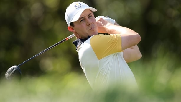 FARMINGDALE, NEW YORK - SEPTEMBER 23: Matt Fitzpatrick of Team Europe plays his shot from the seventh tee prior to the Ryder Cup 2025 at Black Course at Bethpage State Park Golf Course on September 23, 2025 in Farmingdale, New York. (Photo by Michael Reaves/PGA of America/PGA of America via Getty Im