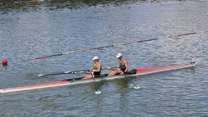 Fintan McCarthy and Philip Doyle at the World Rowing Championships (Pic: @RowingIreland)