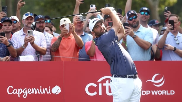 FARMINGDALE, NEW YORK - SEPTEMBER 23: Scottie Scheffler of Team United States plays his shot from the 12th tee prior to the Ryder Cup 2025 at Black Course at Bethpage State Park Golf Course on September 23, 2025 in Farmingdale, New York. (Photo by Jared C. Tilton/Getty Images)