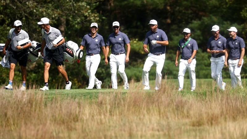 Members of the US team during practice this week