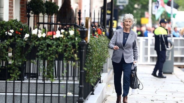 Catherine Connolly on way to Leinster House