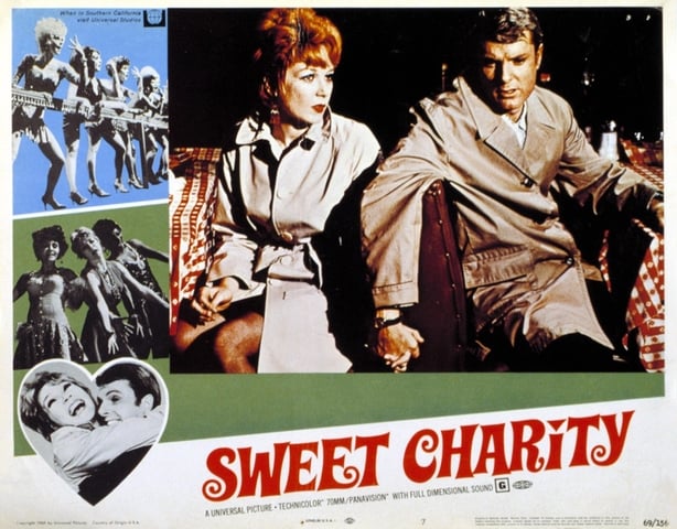 Sweet Charity, lobbycard, Shirley MacLaine, John McMartin, 1969. (Photo by LMPC via Getty Images)