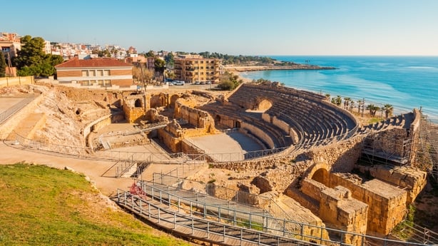 The Roman Amphitheater in Tarragona, in the Catalonia region of north-east Spain. It was built in the 2nd century AD and could house up to 15,000 spectators, and measured 130 by 102 metres.