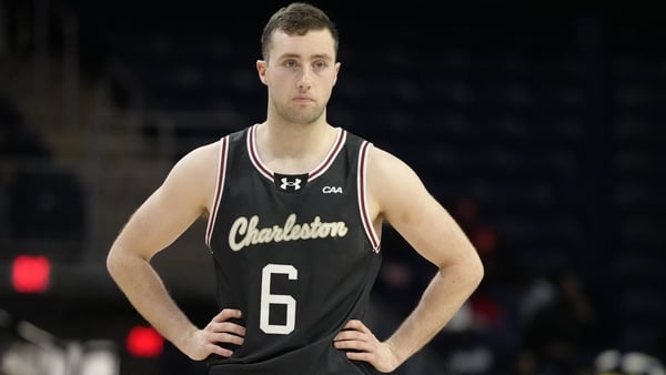 WASHINGTON, DC - MARCH 10: CJ Fulton #6 of the Charleston Cougars looks on during the Jersey Mike's CAA Men's Basketball Tournament against the North Carolina-Wilmington Seahawks at CareFirst Arena on March 10, 2025 in Washington, DC. (Photo by Mitchell L