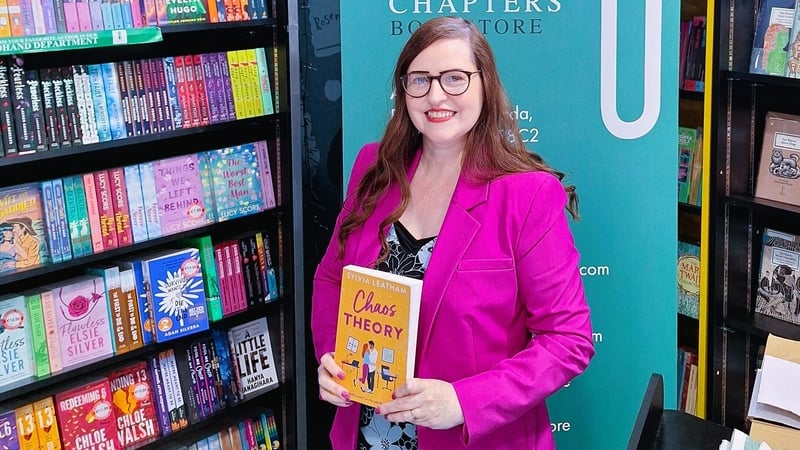 Sylvia Leatham at the launch of her debut novel, Chaos Theory