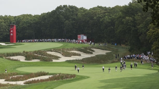 FARMINGDALE, NEW YORK - SEPTEMBER 24: A general view of the fourth fairway prior to the Ryder Cup 2025 at Black Course at Bethpage State Park Golf Course on September 24, 2025 in Farmingdale, New York. (Photo by Jamie Squire/Getty Images)