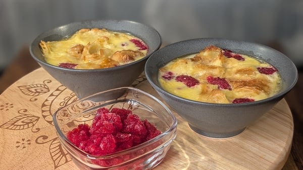 A raspberry pudding