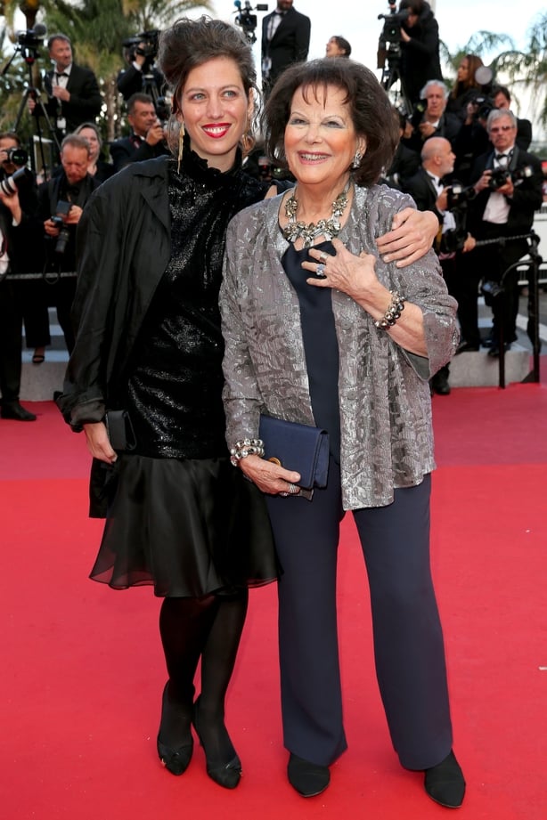 Claudia Squitieri and her mother Claudia Cardinale attend the screening of Sink or Swim (Le Grand Bain) during the 71st annual Cannes Film Festival at Palais des Festivals on 13 May, 2018 in Cannes