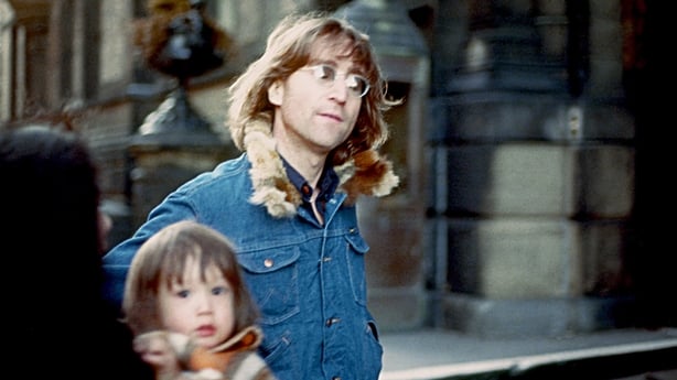 Yoko Ono, John Lennon and their son Sean Ono Lennon pictured in 1977