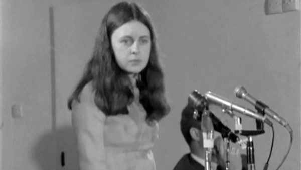 Member of Parliament for Mid-Ulster Bernadette Devlin at a press conference in October 1970.