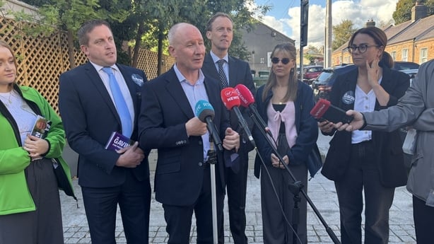 Jim Gavin speaks to press in Dalkey