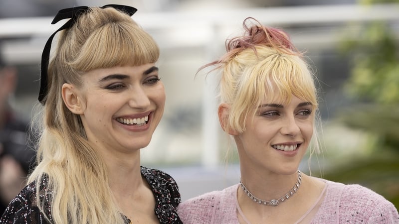 Imogen Poots and Kristen Stewart at the Cannes Film Festival in May, where The Chronology of Water received its world premiere