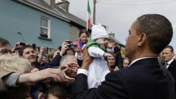 Jamie Nolan met former US president Barack Obama in Moneygall, County Offaly in 2011