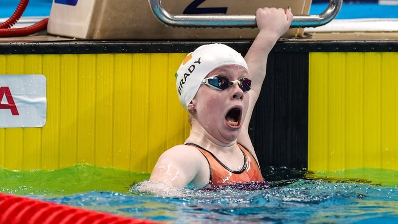 Dearbhaile Brady reacts after winning bronze
