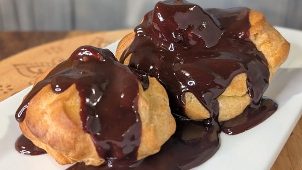chocolate covered puff pastries