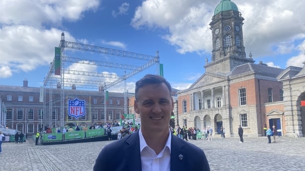 Henry Hodgson, General Manager of NFL U.K. & Ireland in the courtyard of Dublin Castle