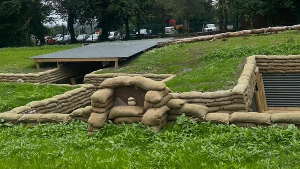 A view of a replica WWI trench in Co Cavan