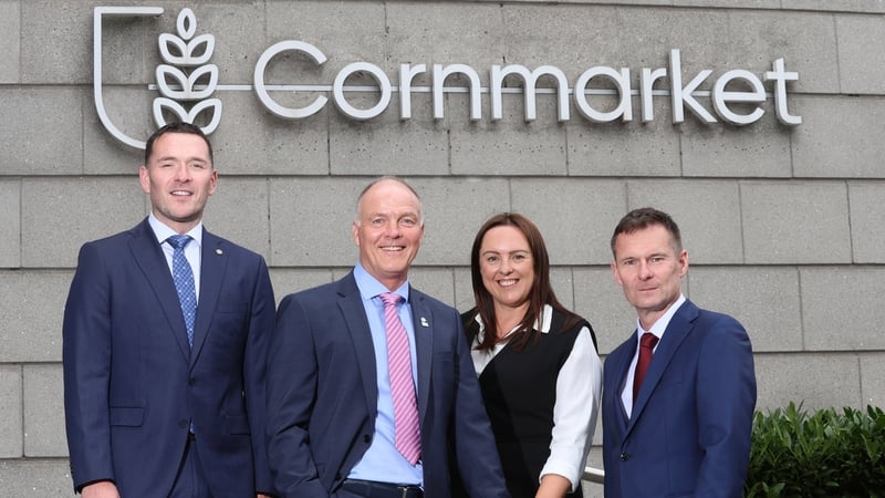 Cornmarket's Liam Bennett, Finance Director, Lisa Kelly, Marketing & Customer Experience Director, Ivan Ahern, Managing Director, Mark Bourke, General & Health Insurance Director