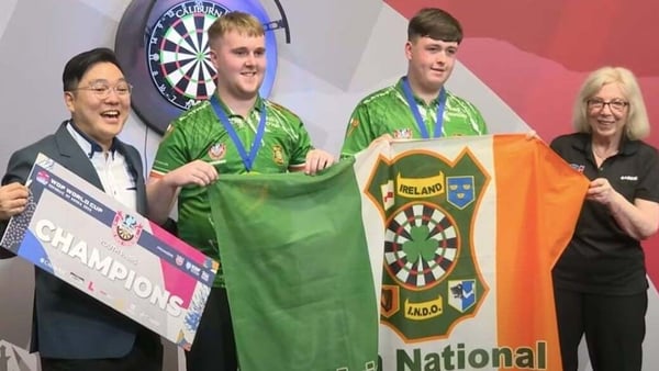 Jack Courtney Aidan O'Hara on right win WDF Gold World Cup