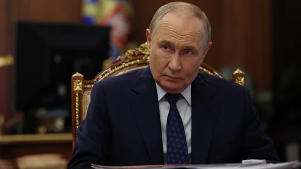 Russian President Vladimir Putin at a meeting