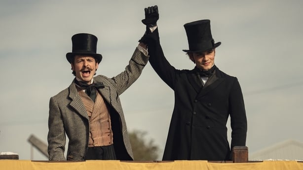 Anthony Boyle and Louis Partridge who star in House Of Guinness