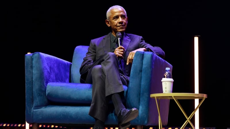 Former US president Barack Obama spoke at a discussion at the 3Arena in Dublin