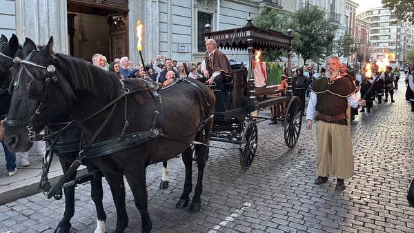 Thousands line the streets of Spanish city Valladolid to pay tribute to Irish war hero Red Hugh O'Donnell