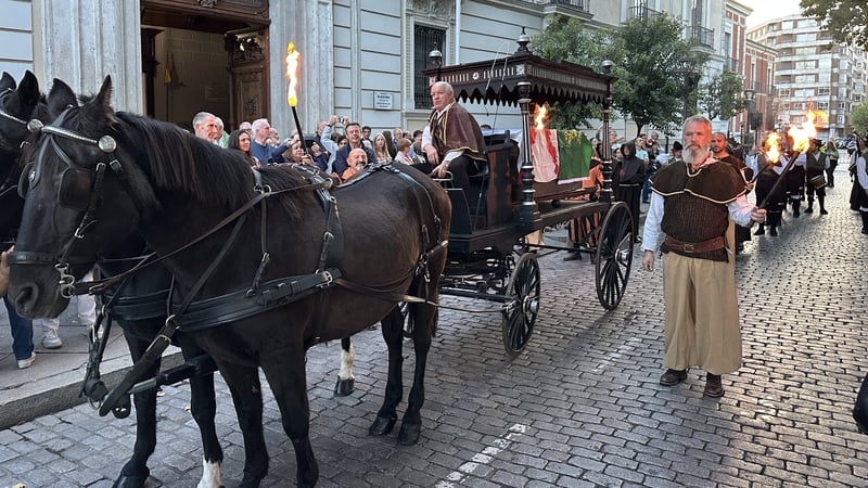 The Spanish city of Valladolid came to a standstill as Red Hugh's royal funeral was re-enacted
